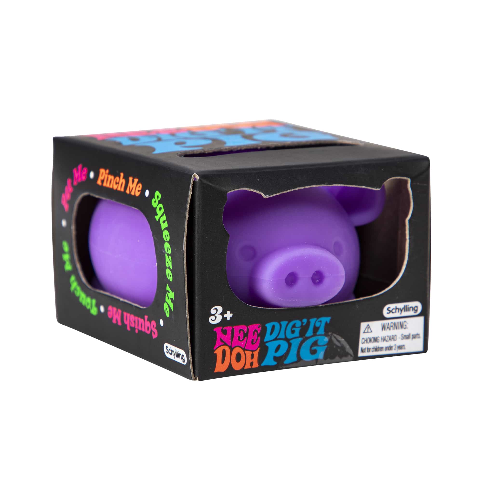 NeeDoh Dig it Pig - Purple Pkg 3Q Right