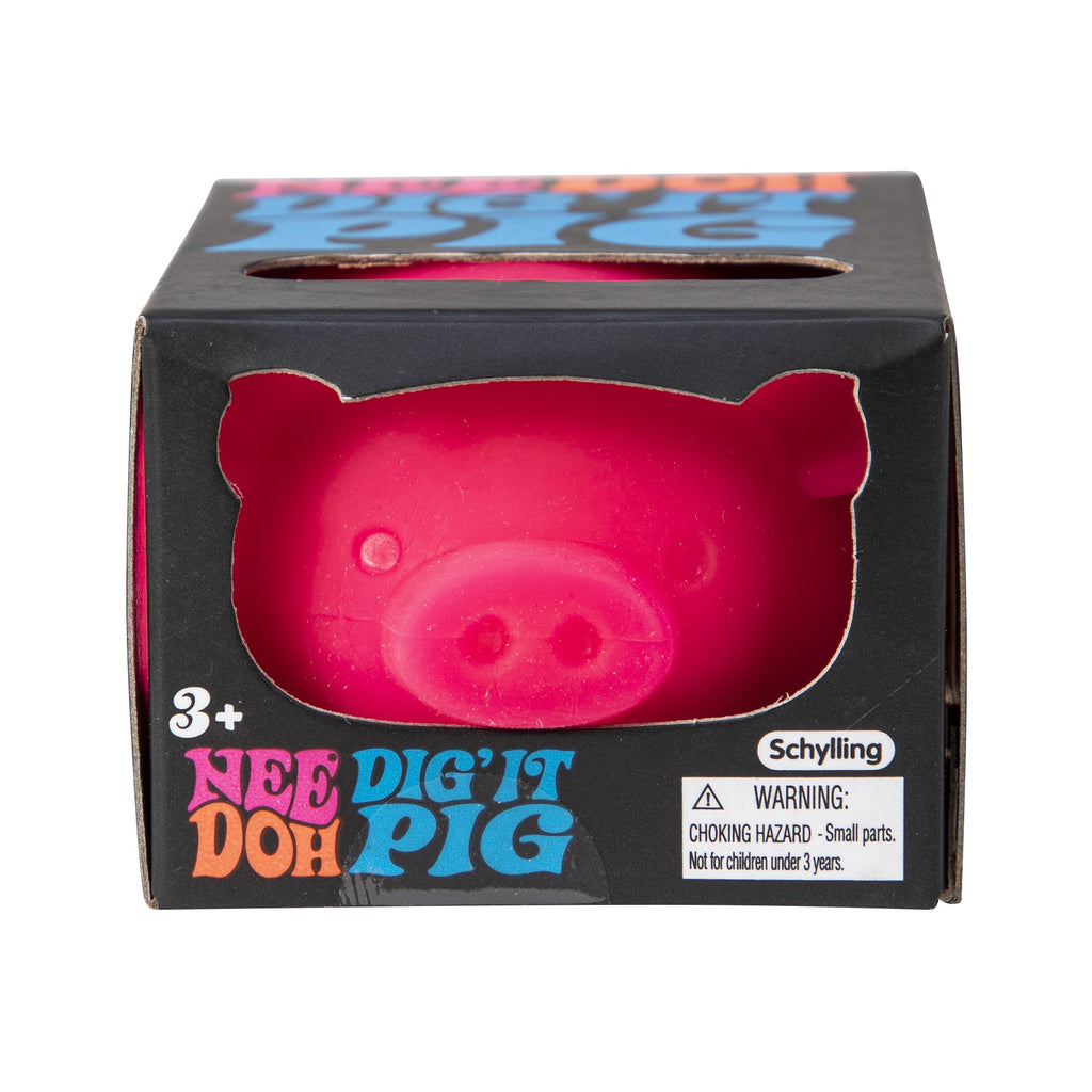 NeeDoh Dig it Pig - Pink Pkg Front