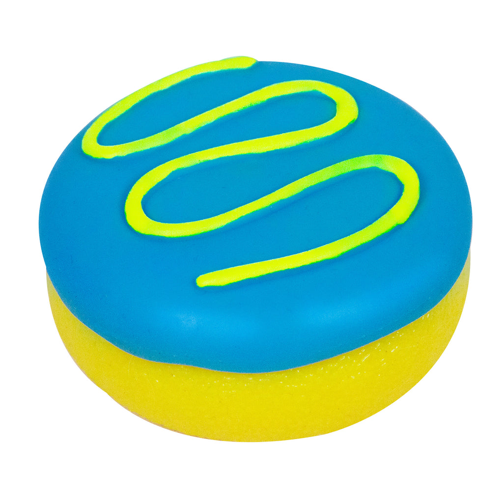 NeeDoh Jelly Donuts - Yellow Dohnut with Blue Frosting