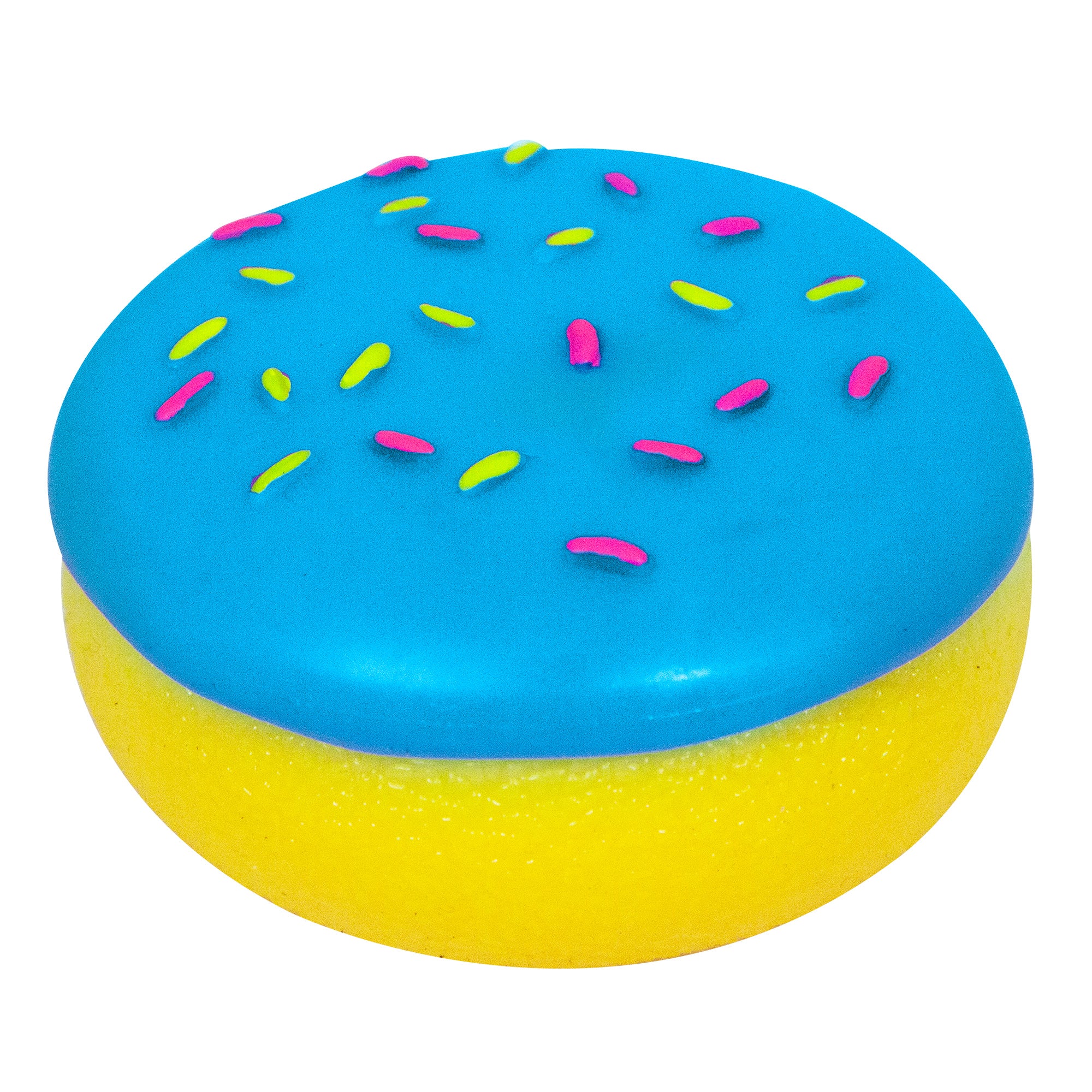 NeeDoh Jelly Donuts - Yellow Dohnut with Blue Frosting with Sprinkles
