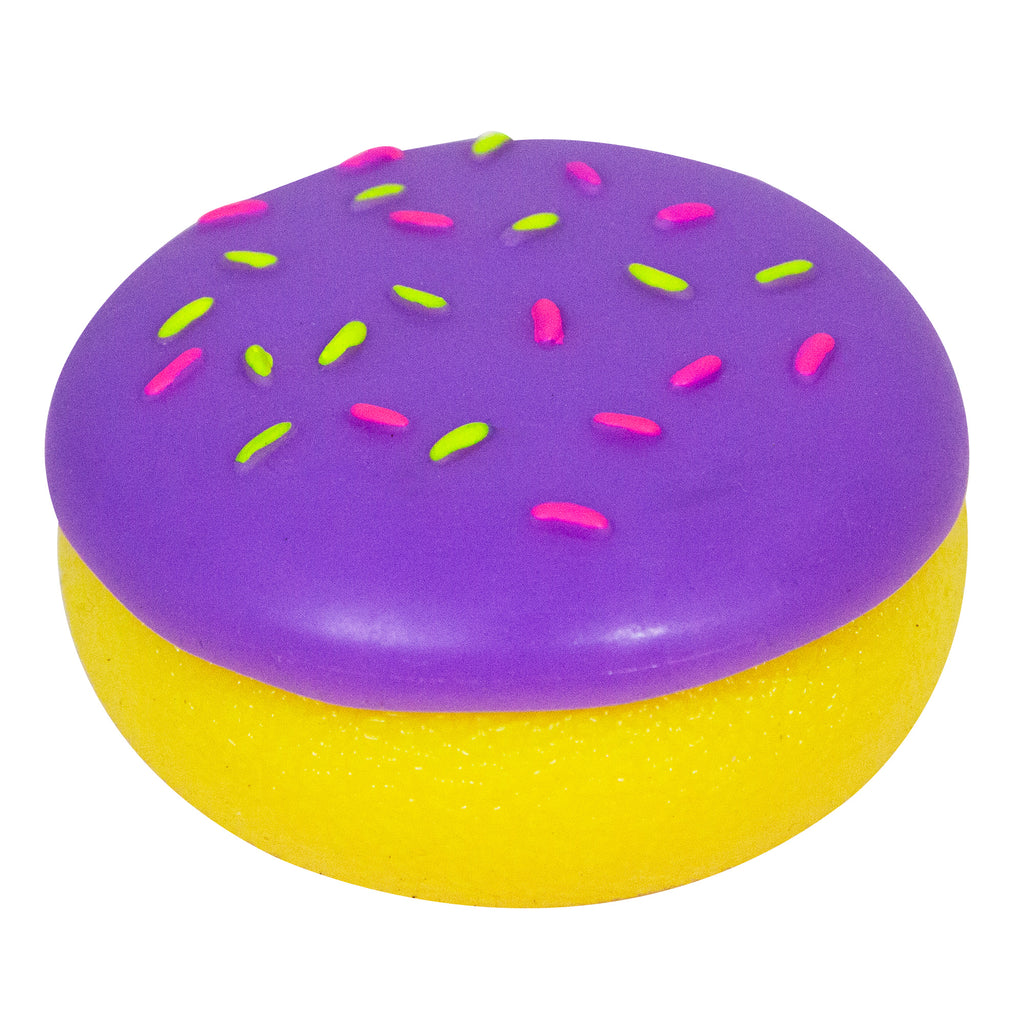 NeeDoh Jelly Donuts - Yellow Dohnut with Purple Frosting with Sprinkles